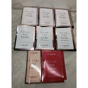 8 x Lancome La Vie Est Belle EDP Eau De Parfum Spray Sample Vial 1.2ml assort